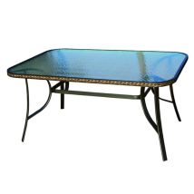 Mesa Aluminio Montilla Marron 155x99 Cm , Mesa Montilla Marrón 155 X 99 Cm. - Mesa Con Cristal Templado. - Dimensiones: 155 X 99 X 73 Cm. - Ideal Para