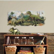 Roommates – Adesivo Gigante Da Parete Dinosauro Scena, Multicolore