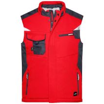 James&nicholson - Professionelle Softshellweste Mit Innenfutter Jn825 Gr. Xs Red/black
