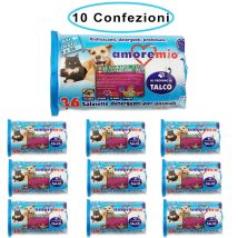 Amore Mio Salviette Detergenti Igieniche Per Cani Gatti E Cuccioli Al Talco 10 Confezioni Da 36 Salviette