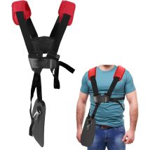 Sling Trimmer - Double Shoulder Strap Trimmer With Adjustable Heavy Duty Nylon Strap For Brush Cutter Or Gardening For Fs, Km Series Trimmer (red)