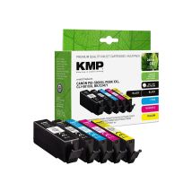 Kmp Cartouches D'Encre Multipack 1576,4205 Remplace Canon Pgi580pgbk Xxl / Cli581bkcmy Xxl