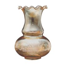Ltde - Irene Glaslampenschirm 15x13cm Bernsteinfarben Mit 5cm Mund