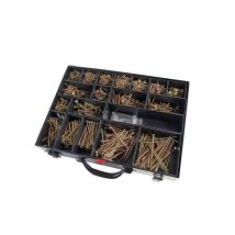 Concept - 010120 1600 Piece Gold 18 Sizes Wood Screws Case Kit