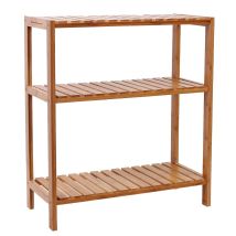 Estantería De Bambú Para Baño Librería Organizador Zapatero 59 X 26 X 66cm - Naturaleza