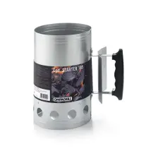Encendedor de carbón para barbacoa – Acero aluminizado – Mango de plástico