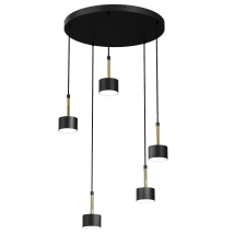Lampada A Sospensione Milagro Arena Mlp7763 Nero/oro