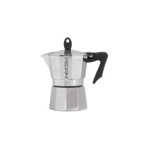 Pedrini Coffee Maker Polished Aluminum 3 Cups Silver Black (9083-3) (90833)