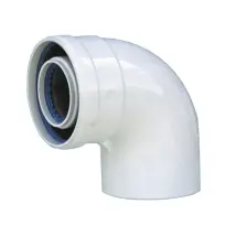 Baxi - 140040175 - Gomito Concentrico 87° Coassiale Ø80/125 - Bianco
