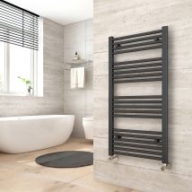 Heilmetz - Straight Heated Towel Rail Bathroom Warmer Heating Radiator Anthracite 1000×500mm Suitable For 5m²