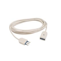 Prolunga 5m 250V 10A H05VV-F 3x0,75mm² – Bianco – Prolunga elettrica con spina e presa 10A – Poly Pool