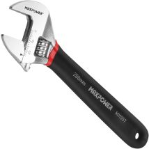 Maxpower Adjustable Spanner 200mm, Adjustable Wrench Shifter Spanners With Soft Grip And Dual Scale Sae And Metric (8-inch/200mm)