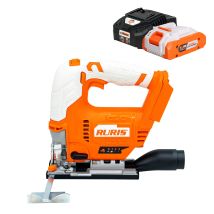 Scie Sauteuse Sans Fil 20v – Moteur Brushless, 3800 Tr/min, 5 Vitesses, Angle Ajustable, Éclairage Led, 4 Lames Incluses – Autonomie Prolongée – Ruris