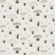 Erismann - Coffee Cups Wallpaper Creme Brown Beans Kitchen Paste The Wall Vinyl