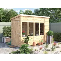 Dunster House Ltd. - Dunster House Potting Shed Pent Roof W4' X D10' (w1.2 X D3.0m) Overlord Modular