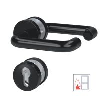 Basi - Fs-rosetten-drücker-garnitur - Zt-fs 2150 - Kunststoff Schwarz - 7529-9200
