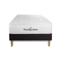 Royal Palace Bedding - Base Tapizada Negro + Colchón Con Muelles Y Viscoelástica 90 X 190