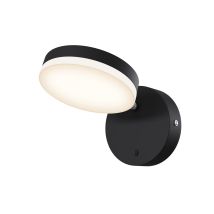 Applique Da Parete Moderno Fad Metallo Nero Acrilico 1 Luce Led 6w