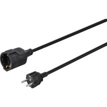 Sygonix - Sy-4872640 Strom Verlängerungskabel 16 A Schwarz 10.00 M H05vv-f 3g 1,5 Mm²