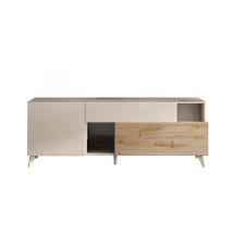 Veriaffari.it - Calicosy - Meuble Tv 2 Portes, 1 Tiroir Et 2 Niches L180 Cm - Mala