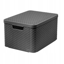Aufbewahrungsbox Mit Deckel, Grau, 44,5 Cm