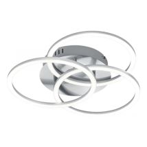 Plafón 3 Anillos Regulables Led Dimmer Circle Níquel Trio Iluminación