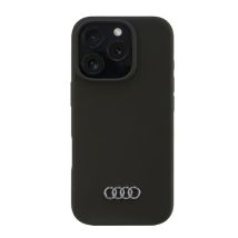 Funda De Silicona Audi Para Iphone 16 Pro 6.3 Negra/funda Rígida Negra Au-lsrip16p-q3/d1-bk