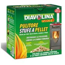 Fraschetti - Diavolina Pellet Schornsteinfeger, Öfen, Kessel Zerstört Rußabzug, 1,5 Kg