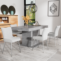 Chaise De Salle À Manger En Velours, Lot De 4, Style Luxe, Pour Salon Et Chambre, Chaise Lounge Avec Quatre Pieds De Support En Métal Argenté, Soutien