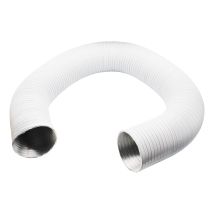 Tubo de aluminio flexible extendible ALEX100BL 110 mm x 5 m – Color blanco – Resistente a altas temperaturas