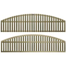 Premier Garden Supplies - Premier 6ft X 1ft Florence Vertical Slatted Arch Trellis Panel