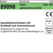 Vis Pour Panneaux D'Aggloméré R 89098 Seko Vg Isr 3x45/27 -t10 Acier Galv. 200p. Fs