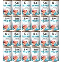 Brit Paté & Meat Lachs - Hunde-nassfutter - 24x400g