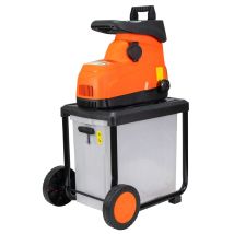 Broyeur De Végétaux Électrique 2800w – Branches Jusqu'à 45 Mm – Bac 60l Avec Verrouillage – Moteur Robuste Et 2 Roues Mobiles – Ruris