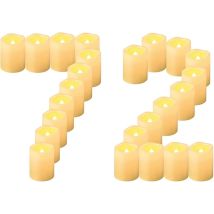 72 Stück Led-flammenlose Flackernde Kerzen, Batteriebetriebene Elektrische Teelichter, Flammenlose Kleine Kerze Für Geburtstagshochzeiten, Halloween, 