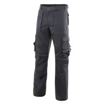 Pantalón Multibolsillos Con Cremallera Y Refuerzo Trasero En Tejido Sarga Velilla Serie 103016 L Negro