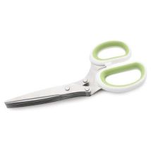 Daily Hackschere – 5 Klingen aus Edelstahl – Ergonomischer Griff – Zerkleinern von Kräutern, Knoblauch, Zwiebeln