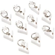 115 Anello Con Clip, Metallo, Bianco, 15.9x8.8x0.1 Cm, 20 Unità - Gardinia
