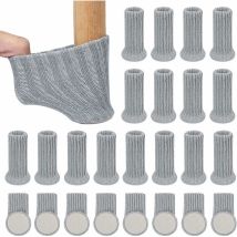 Chair Leg Socks Non Slip Furniture Pads, 24pcs Knitted Floor Protector Pads High Elastic Chair Socks With Felt Pads, Table Chair Feet Pads Ideal 