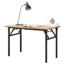 [neu.haus] - Escritorio Alta Plegable Altura Ajustable 75 - 76,4 Cm Aglomerado Metal 120 X 60 Cm - Color Haya Y Negro