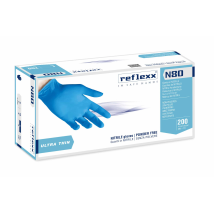 Orobica Store - Reflexx N80b Nitrilhandschuhe Ohne Puder, 100 % Latexfrei, 3,2 G, Kat.3, 100 Stück, M