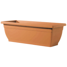 Rechteckige Box -vase In Harz Von Balkon Terrakotta Garden Venere Telcom - 50x20x17 Cm