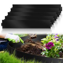 Rasenkante Verzinkt Wegbegrenzung Mähkante Beetumrandung Beeteinfassung Metall 100x15cm 10m