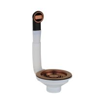 Bonde À Panier Universelle Pour Évier Cuisine Ø 114 Mm Avec Trop-plein En Cuivre Brossé Pvd L.b. Plast Fasolo 670-46-rfss-cl-van Cuivre Brossé Pvd