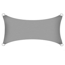 Estexo - Sonnensegel Sonnenschutzsegel Sonnendach Sonnenschutz Uv-schutz Sichtschutz Hdpe Grau / 4x6m (rechteck)