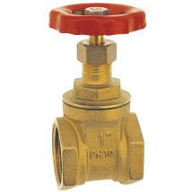 Bullone in ottone 1" IG x 1" IG – Valvola a sfera – Pressione nominale 1,0 MPa – Temperatura massima 100°C – FERRO