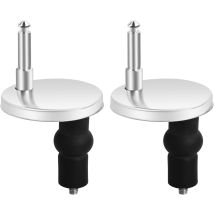 Toolive – Set di 2 pezzi di fissaggio universale per sedile del water – Acciaio inossidabile e gomma – Facile installazione