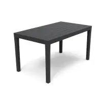 Tavolo Da Esterno "sumatra" In Polipropilene Antracite 138x78x72h Cm