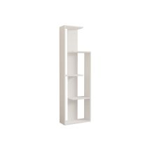 Bücherregal Aus Holz "wand" - 50 X 19 X 160 Cm - Weiß
