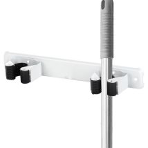 ProGarden – Gancio doppio per scope e attrezzi da giardino – 22 x 5 x 3,5 cm – Metallo grigio resistente